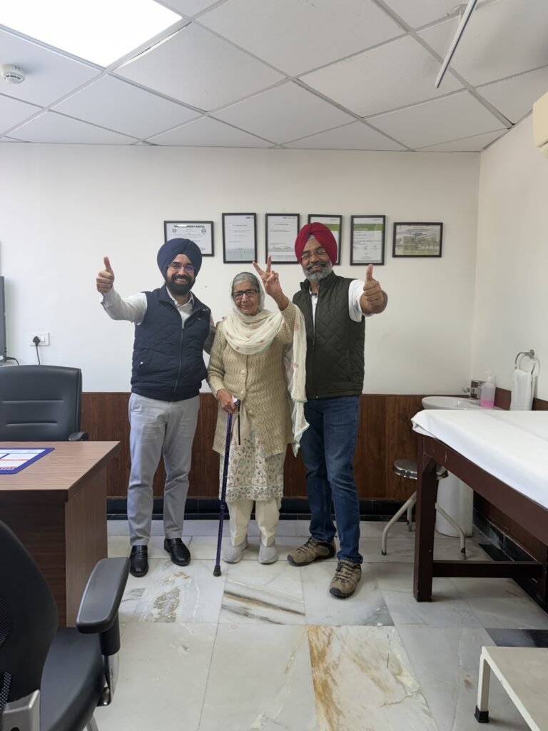 happy patient orthopedic clinic Mohali Chandigarh knee treatment recovery
