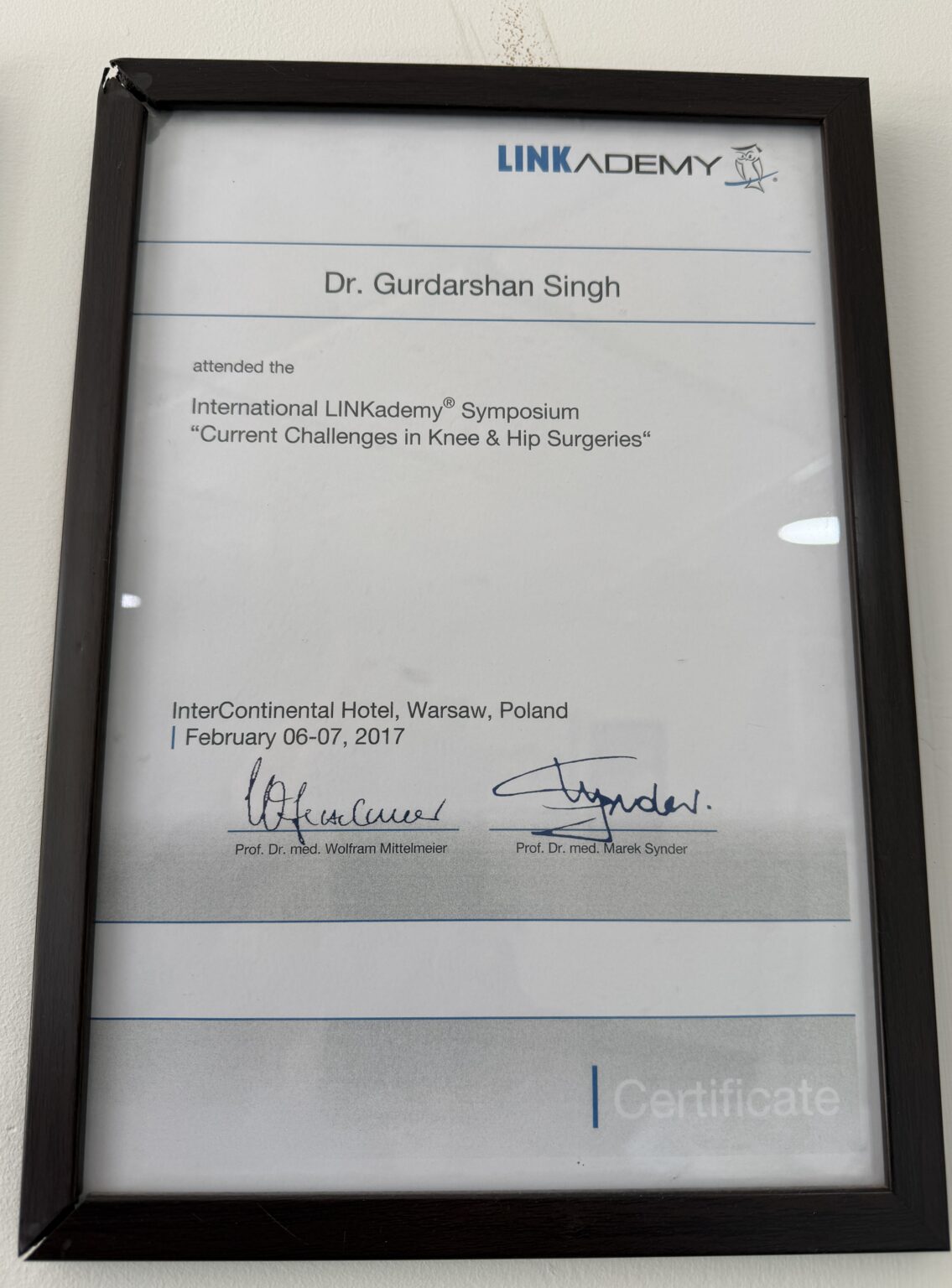 orthopedic doctor registration certificate Punjab Mohali medical council