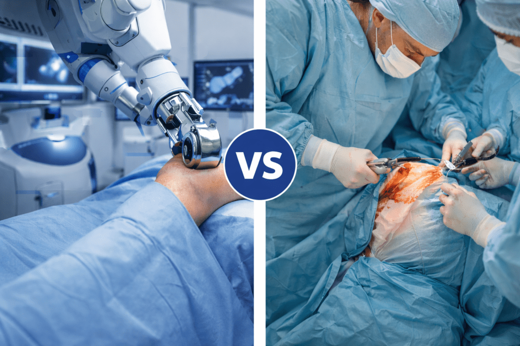 Robotic Knee Replacement vs Traditional Knee Surgery