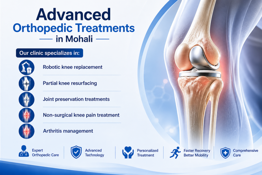 robotic knee replacement Mohali orthopedic treatment knee surgery Chandigarh