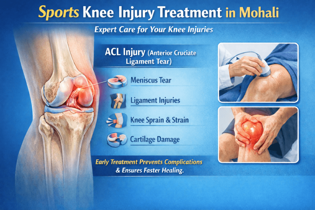 sports knee injury treatment Mohali ACL injury treatment Chandigarh Srinagar