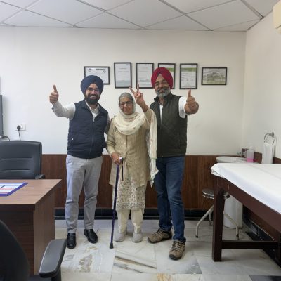 happy patient orthopedic clinic Mohali Chandigarh knee treatment recovery
